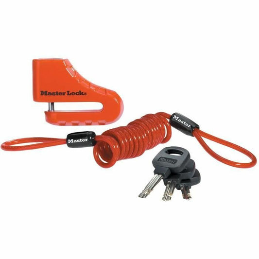 Lacăt cu cheie Master Lock Roșu - Sport și în aer liber, Ciclism