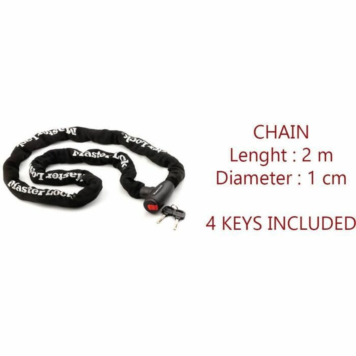 Lanț cu lacăt Master Lock - Sport și în aer liber, Ciclism