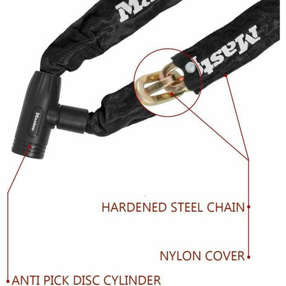 Lacăt cu cheie Master Lock Negru 90 cm - Sport și în aer liber, Ciclism