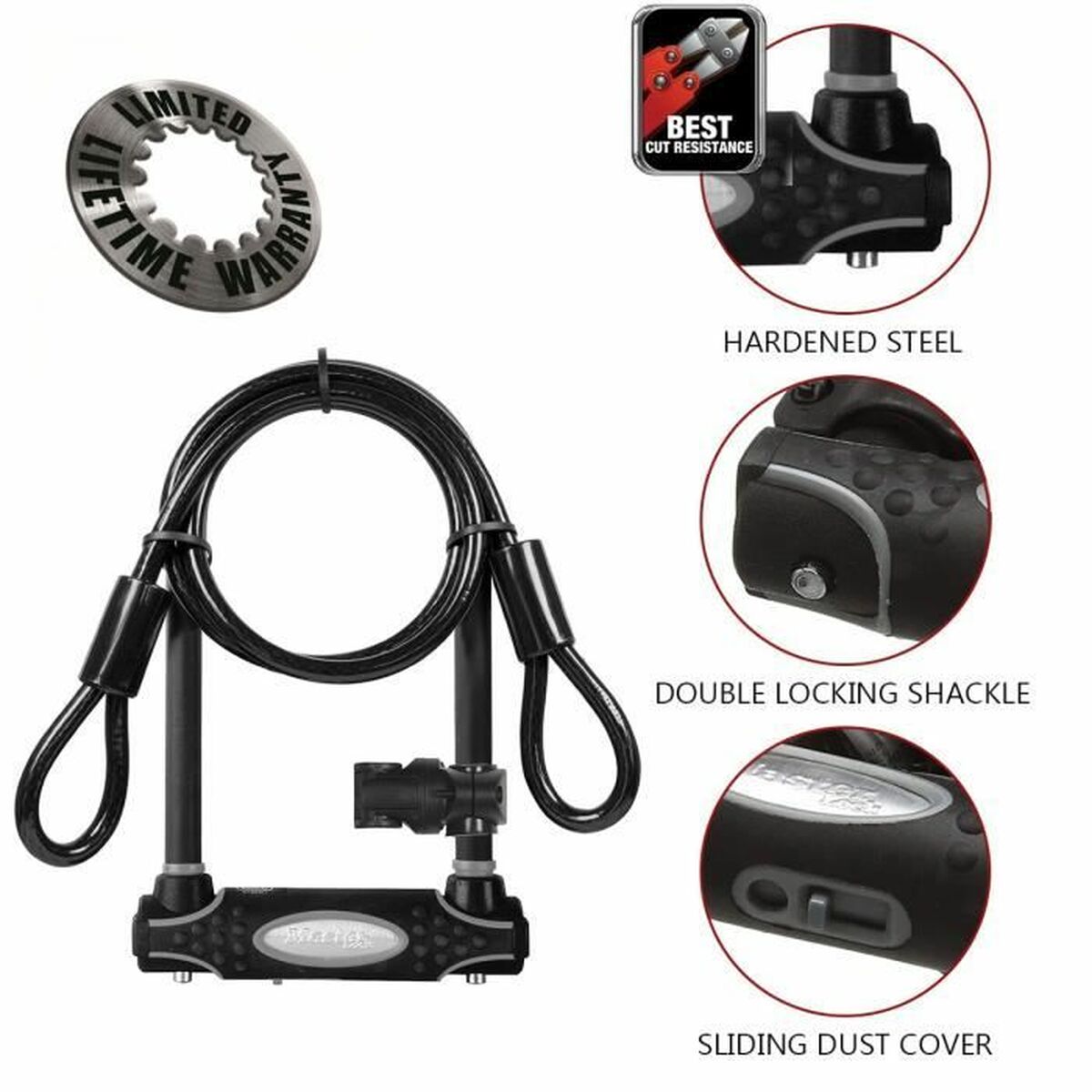 Lacăt cu cheie Marvel Negru - Sport și în aer liber, Ciclism