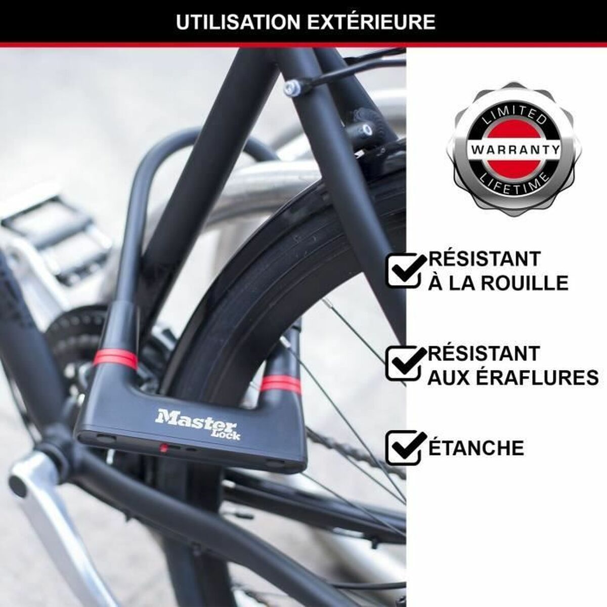Lacăt cu cheie Master Lock Negru - Sport și în aer liber, Ciclism