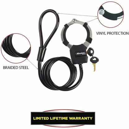 Cablu cu lacăt Master Lock Negru - Sport și în aer liber, Ciclism