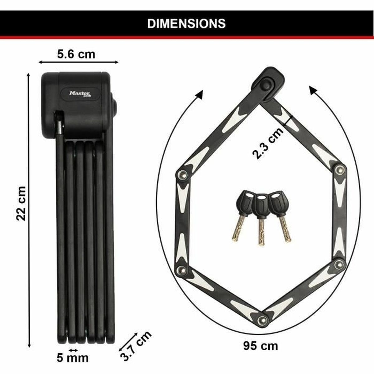Lacăt cu cheie Master Lock - Sport și în aer liber, Ciclism