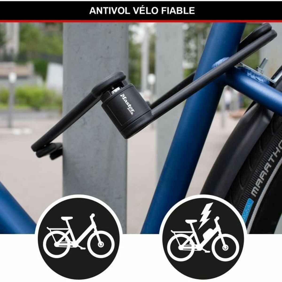 Lacăt cu cheie Master Lock - Sport și în aer liber, Ciclism