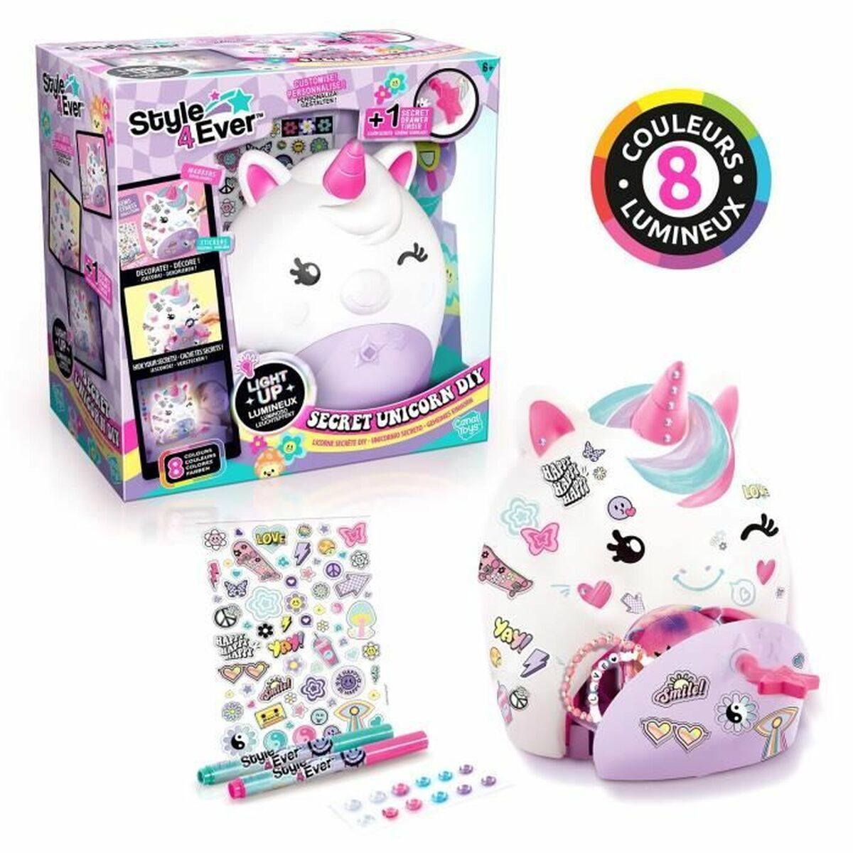 Set pentru desen Canal Toys Secret Unicorn Lamp - Birou și papetărie, Arte și Meserii