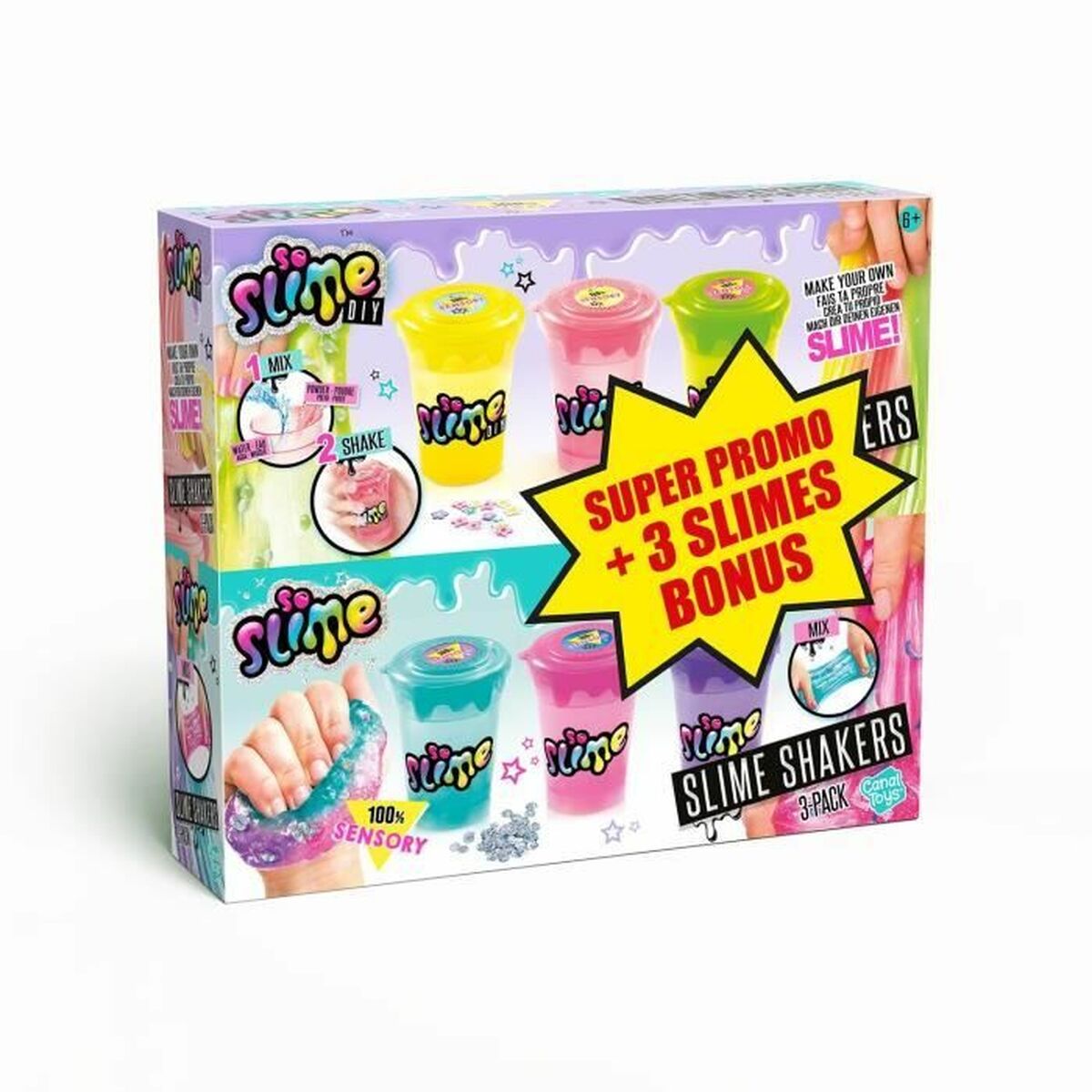 Joc de Plastilină Canal Toys Agitadores de slime 3 + 3 extra - Jucarii si jocuri, Activități creative