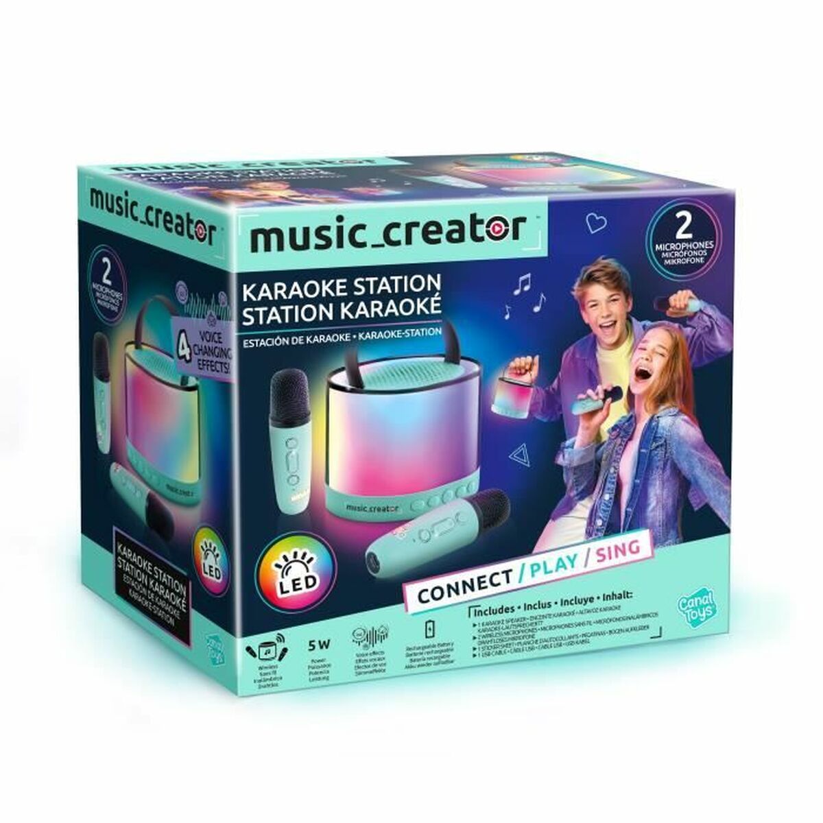 Difuzor cu Microfon Karaoke Canal Toys INF 044 - Jucarii si jocuri, Jucării electronice