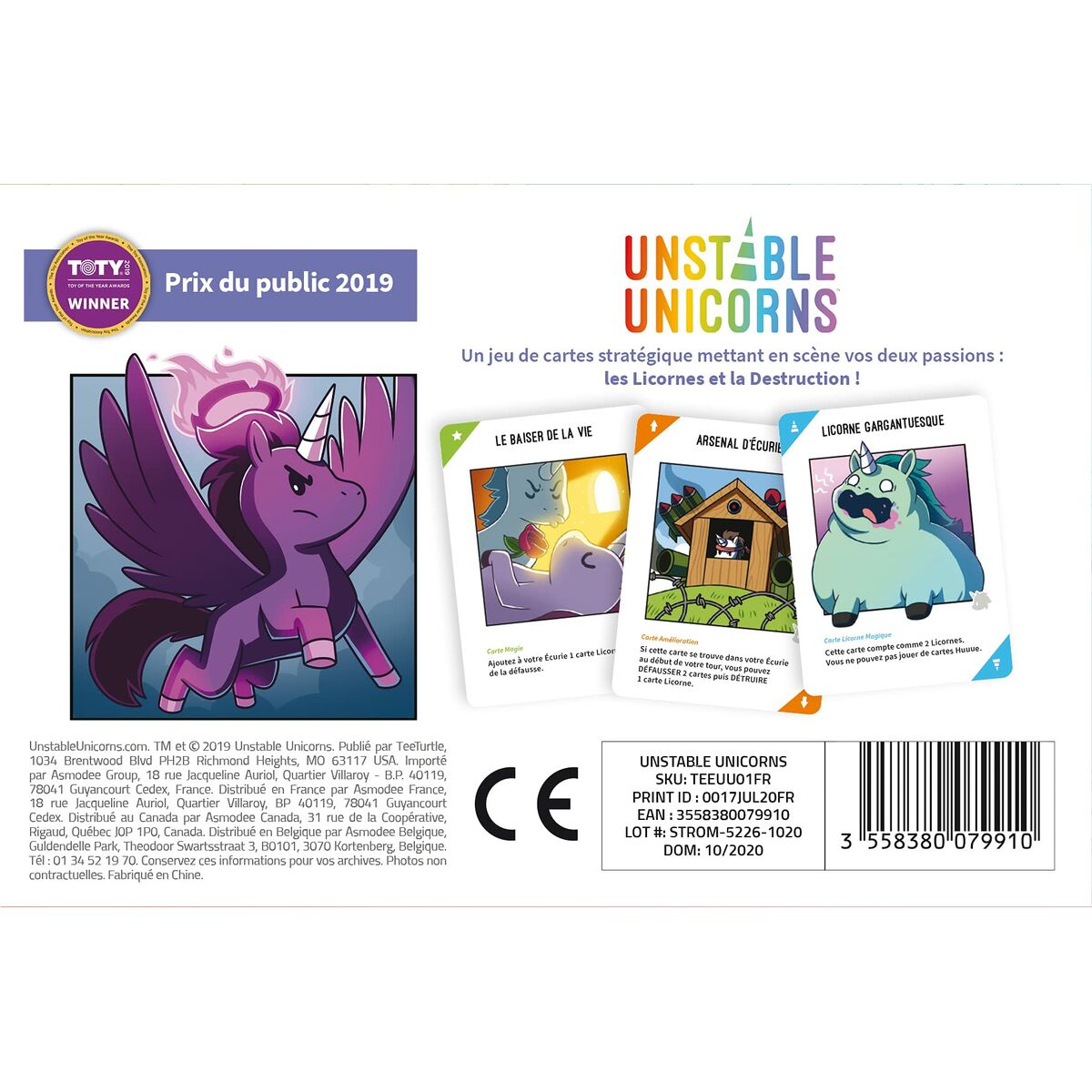 Joc de Masă Asmodee Unstable Unicorns (FR) - Jucarii si jocuri, Jocuri și accesorii