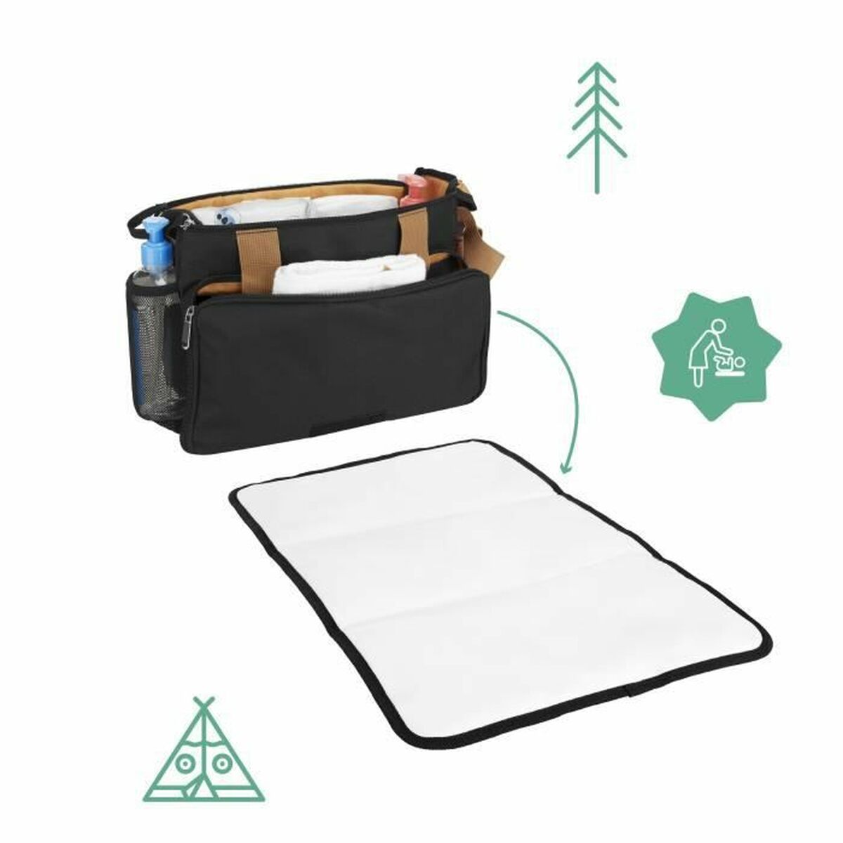 Geantă de Depozitare Badabulle B043028 Poliester - Bebelus, Cărucioare, scaune și accesorii