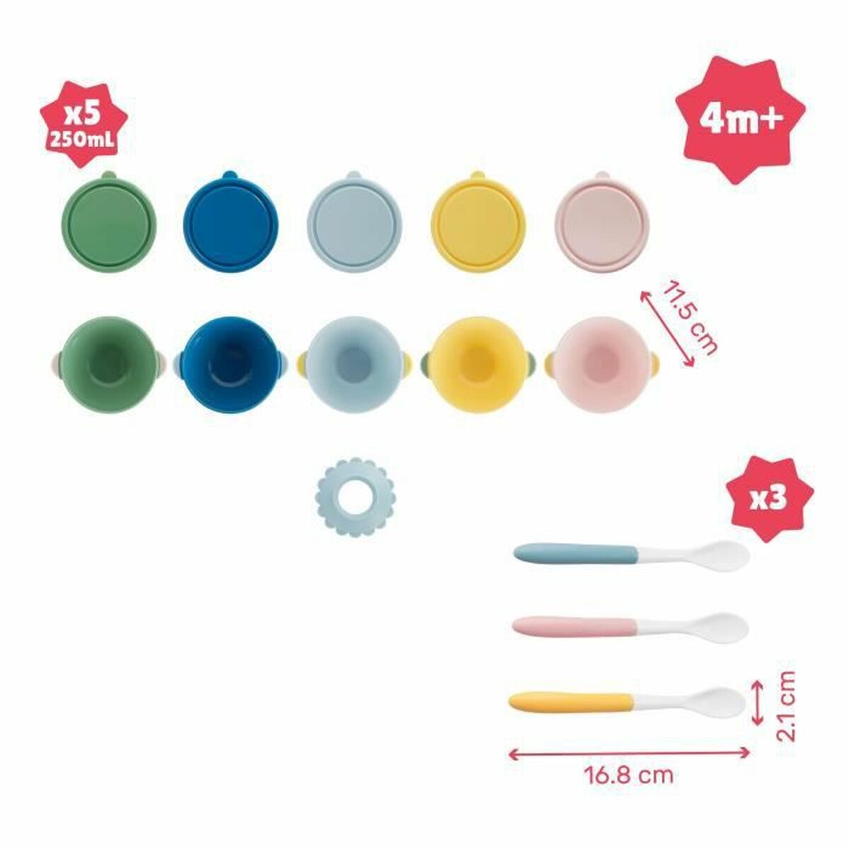 Set de recipiente pentru mâncare de bebe Babymoov B005107 - Bebelus, Alăptarea și hrănirea