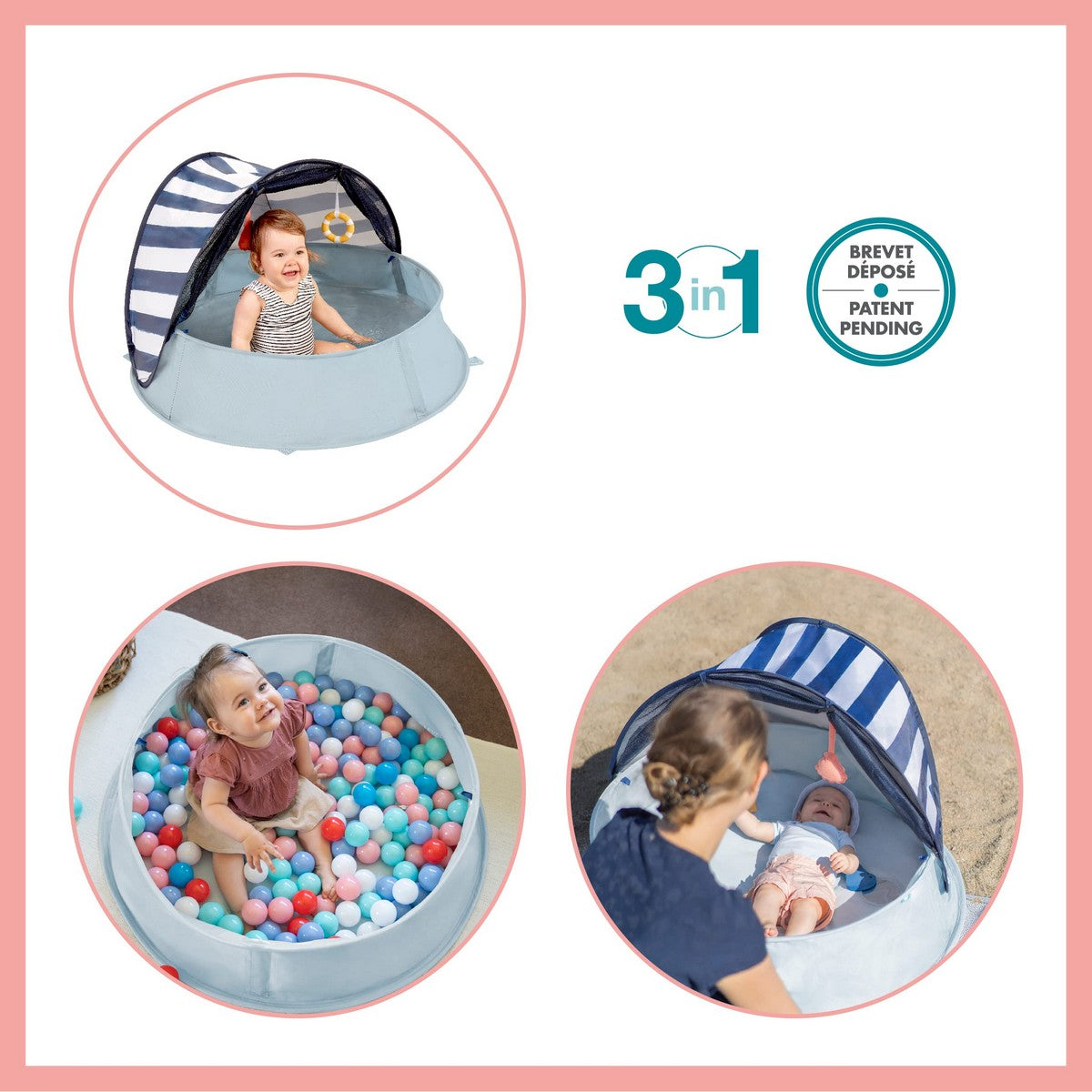 Saltea de joacă Babymoov A035220 Multi-utilizare 3 în 1 - Bebelus, Activitate și divertisment