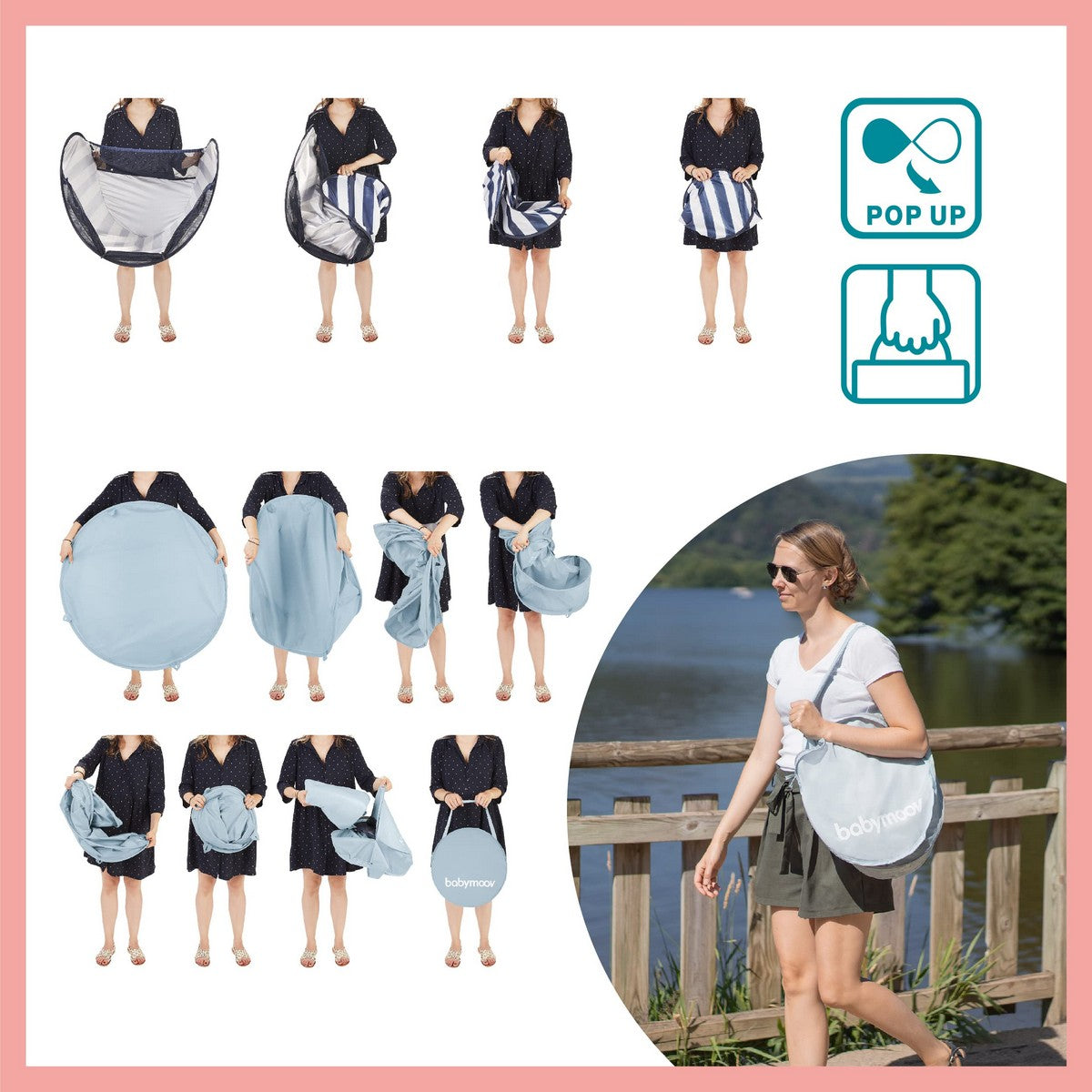 Saltea de joacă Babymoov A035220 Multi-utilizare 3 în 1 - Bebelus, Activitate și divertisment