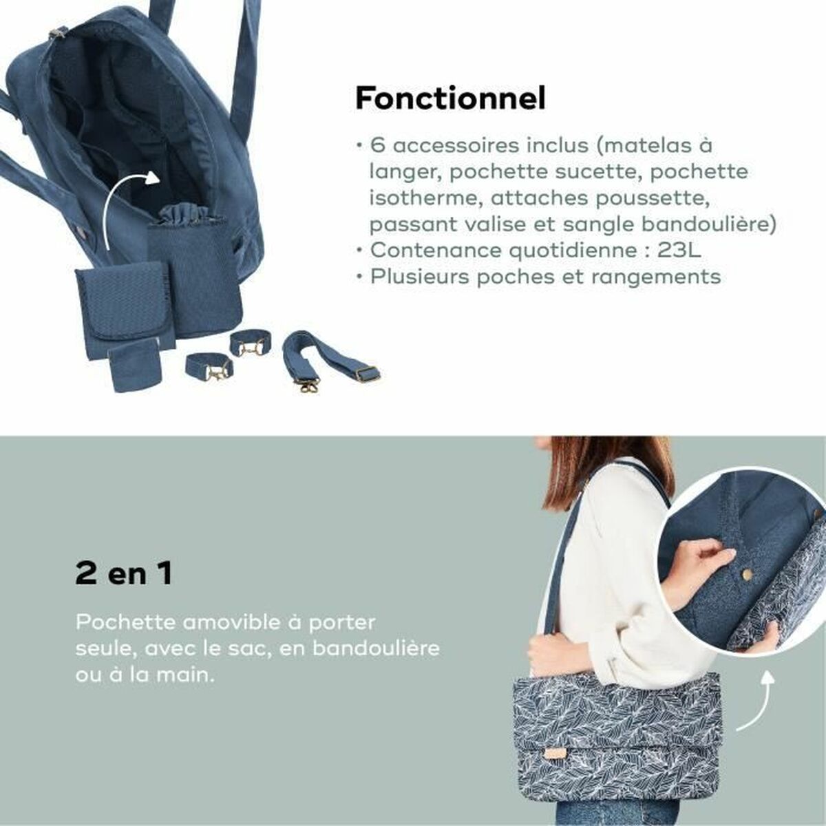 Geantă pentru scutece Babymoov Palm - Sănătate și îngrijire personală, Îngrijirea copiilor și puericultură