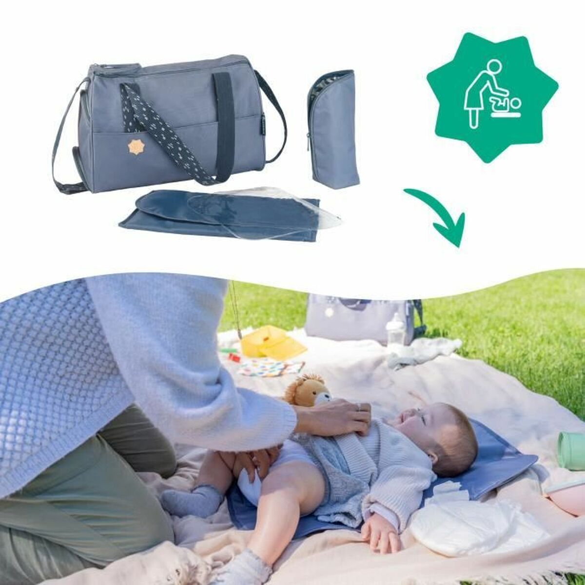 Geantă pentru scutece Badabulle Pocketstyle - Sănătate și îngrijire personală, Îngrijirea copiilor și puericultură