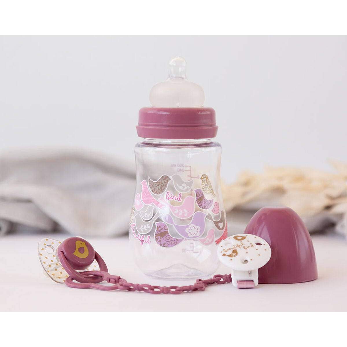Biberon copil 250 ml Roz - Bebelus, Alăptarea și hrănirea