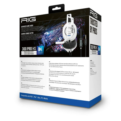 Căști cu Microfon Gaming Nacon RIG 300 PRO HS Alb - Electronică, Joc video
