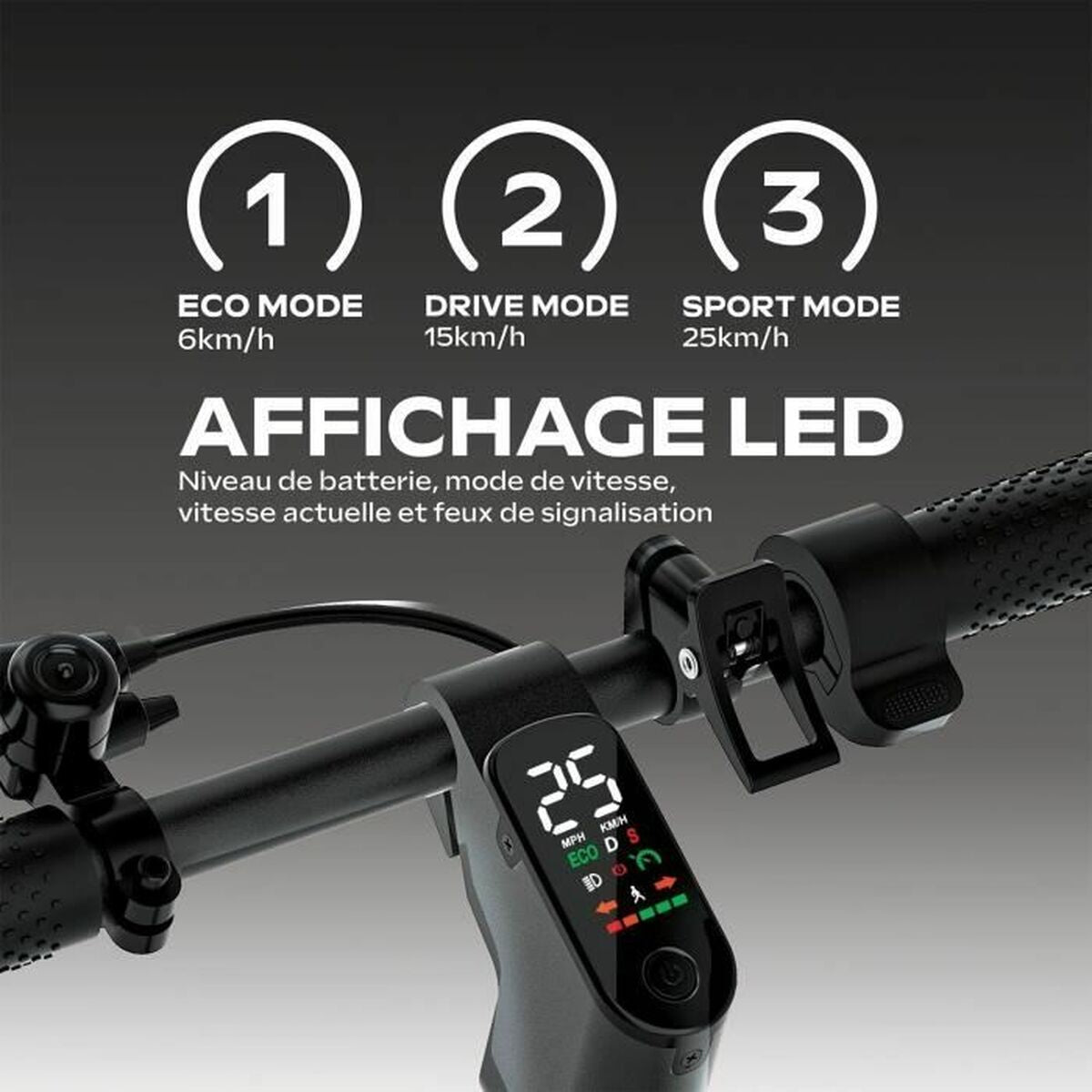 Trotinetă Electrică EZWAY Negru 450 W 25 km/h - Sport și în aer liber, Mobilitate urbană