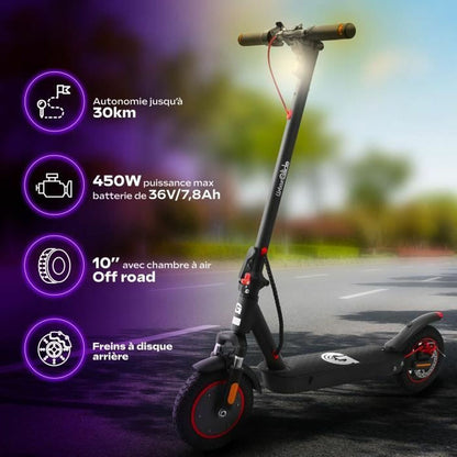 Trotinetă Electrică Urbanglide 100 MAX Negru 350 W 25 km/h - Sport și în aer liber, Mobilitate urbană