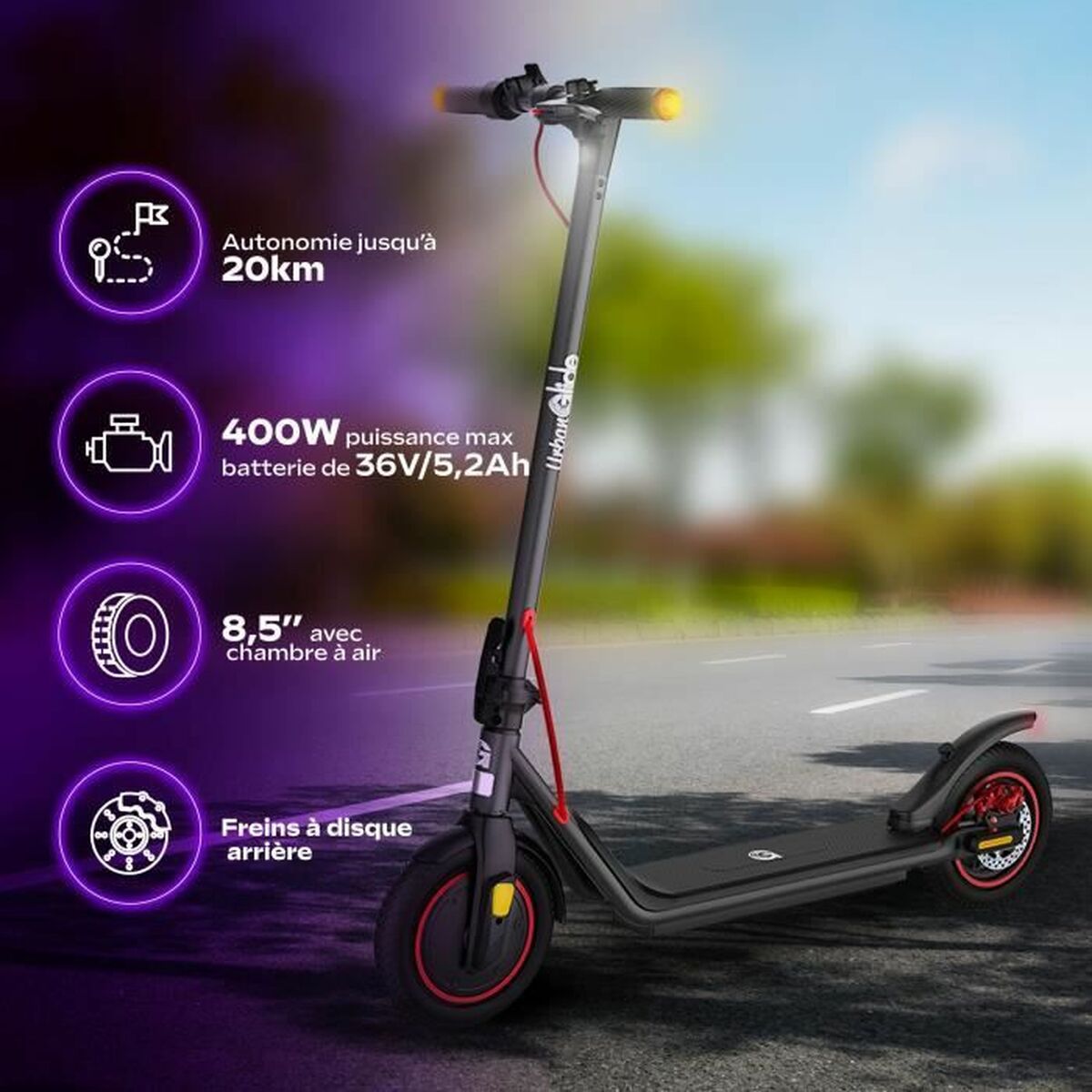 Trotinetă Electrică Urbanglide 400 W 25 km/h - Sport și în aer liber, Mobilitate urbană