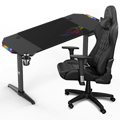 Birou Spirit of Gamer Headquarter 800 Negru Lemn MDF 140 x 60 cm - Acasă și bucătărie, Mobilă