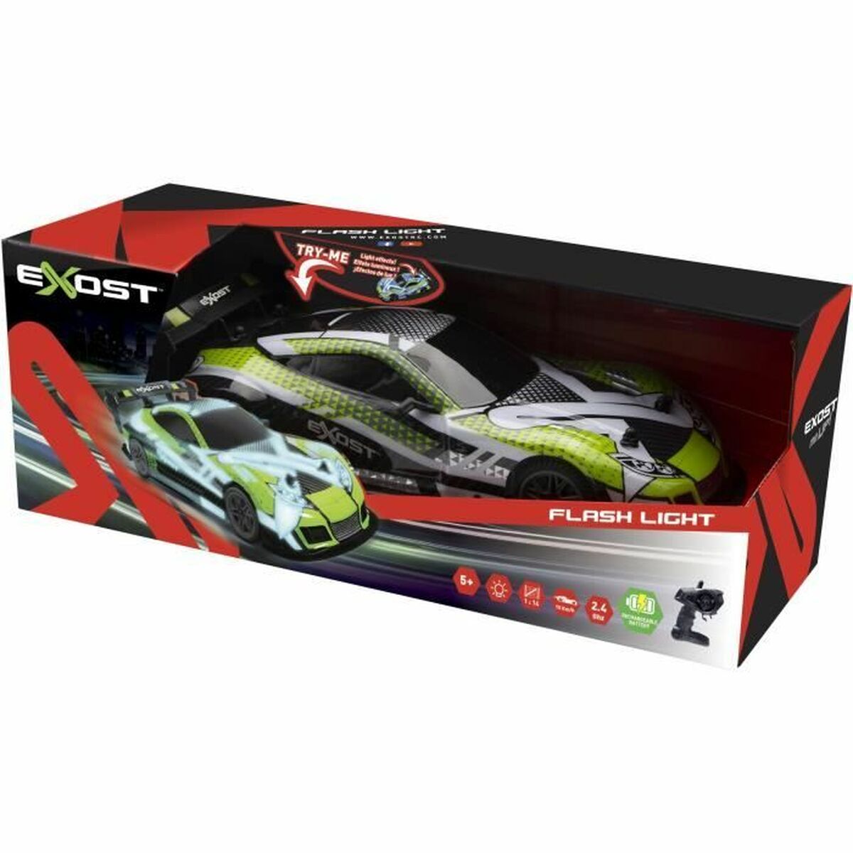 Mașină Radio Control Exost Flash Light 1:14 Verde Vert - Jucarii si jocuri, Vehicule