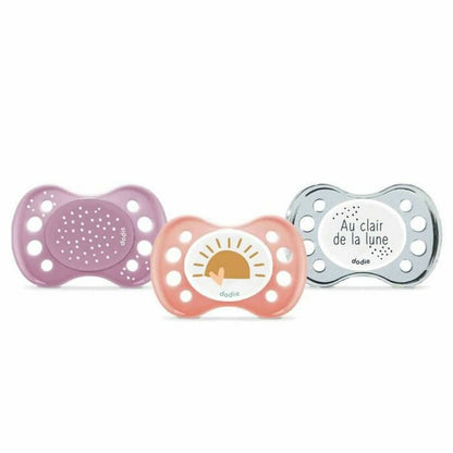 Set de Suzete din Silicon Dodie Multicolor 3 Piese - Sănătate și îngrijire personală, Îngrijirea copiilor și puericultură