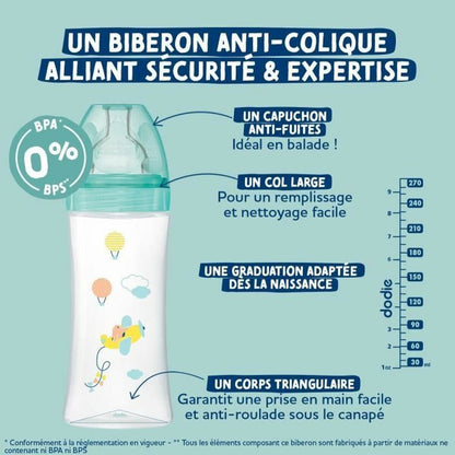 Biberon copil Dodie 270 ml (3 Unități) - Bebelus, Alăptarea și hrănirea