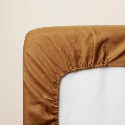 Cearsaf cu elastic caramel pentru patut P'TIT DODO P'TIT DODO - Bebelus, Dormitor