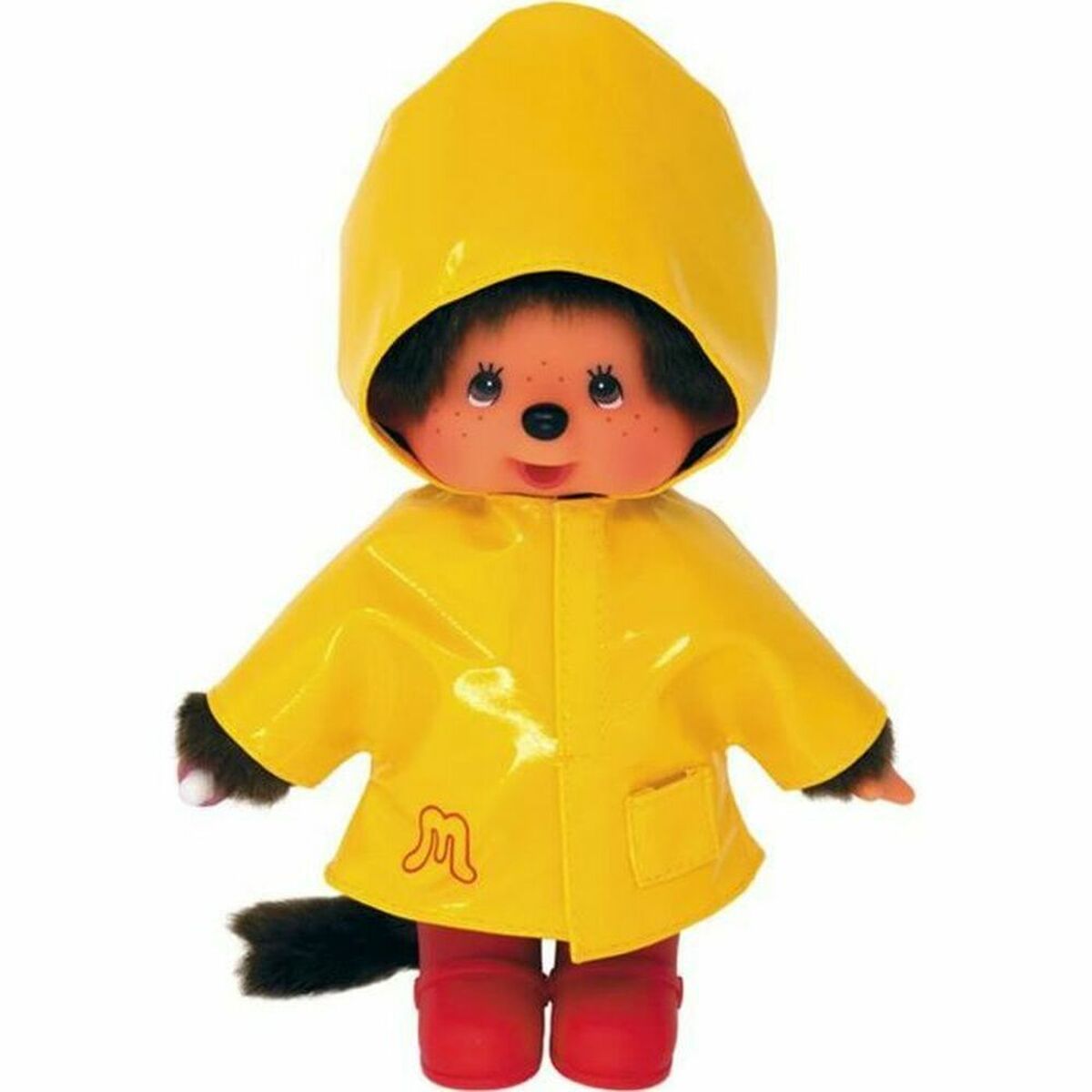 Jucărie de Pluș Bandai Monchhichi Iconic Raincoat 20 cm Galben - Jucarii si jocuri, Jucării de pluș