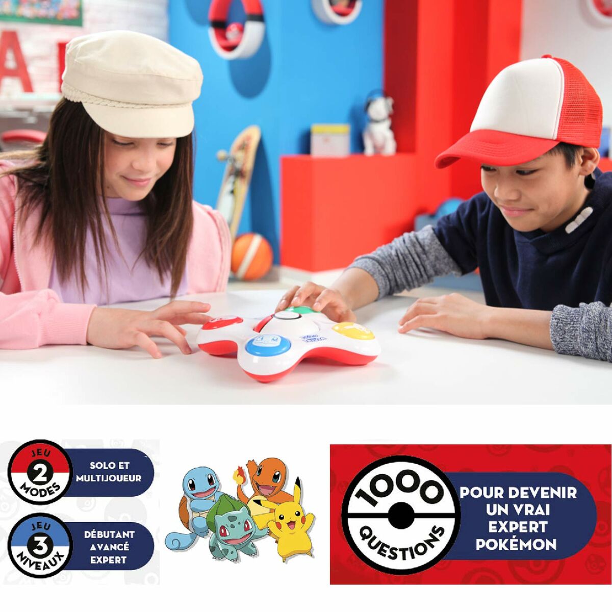 Joc deîntrebări și răspunsuri Pokémon Bandai Trainer Quiz Electronic Interactiv (Franceză) - Jucarii si jocuri, Jocuri și accesorii