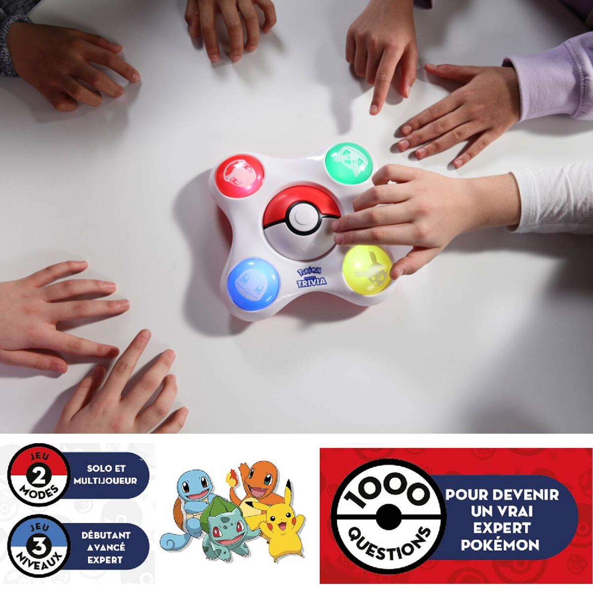 Joc deîntrebări și răspunsuri Pokémon Bandai Trainer Quiz Electronic Interactiv (Franceză) - Jucarii si jocuri, Jocuri și accesorii