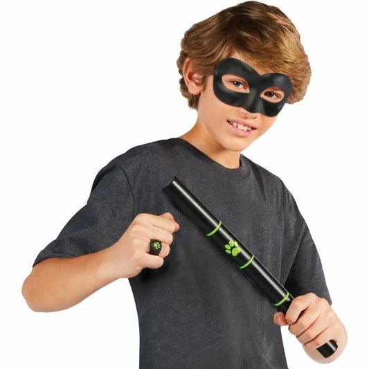 Costum Deghizare pentru Copii Miraculous: Tales of Ladybug & Cat Noir Transformation Set - Cat Noir 4 Piese Negru Multicolor - Jucarii si jocuri, Costume și accesorii