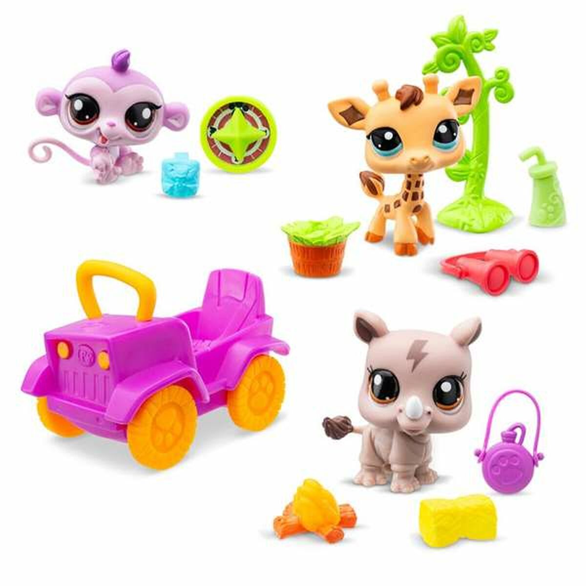 Playset Bandai Littlest Pet Shop SAFARI 8 Piese - Jucarii si jocuri, Păpuși și figurine