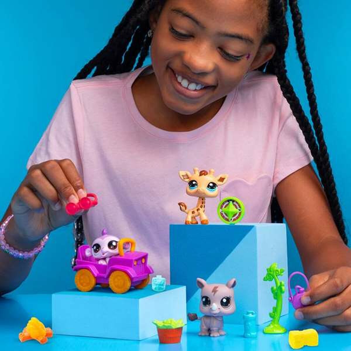 Playset Bandai Littlest Pet Shop SAFARI 8 Piese - Jucarii si jocuri, Păpuși și figurine
