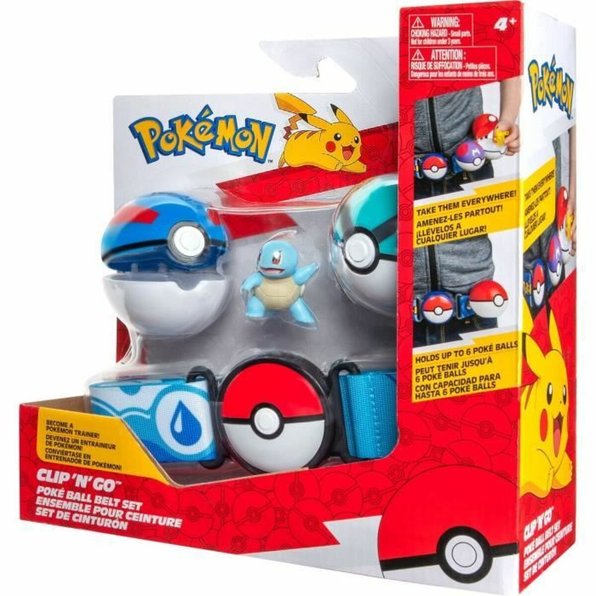 Set de figurine Pokémon Clip 'N' Go - Squirtle 5 cm 5 Piese - Jucarii si jocuri, Păpuși și figurine
