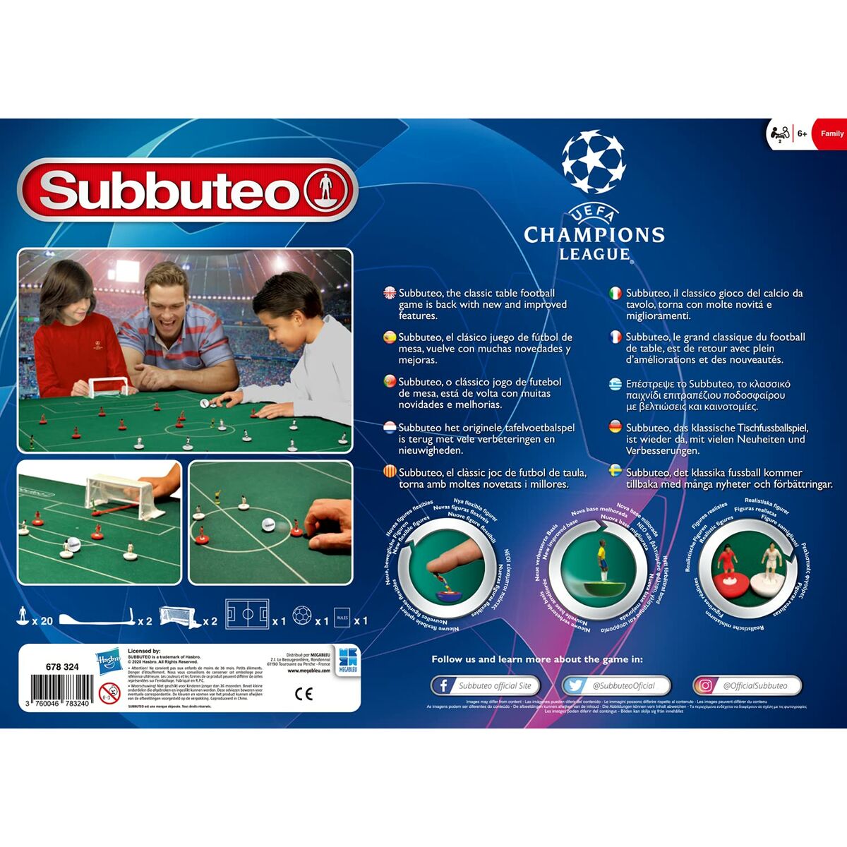 Joc de Masă Megableu Subbuteo - Champions League Edition - Jucarii si jocuri, Jocuri și accesorii