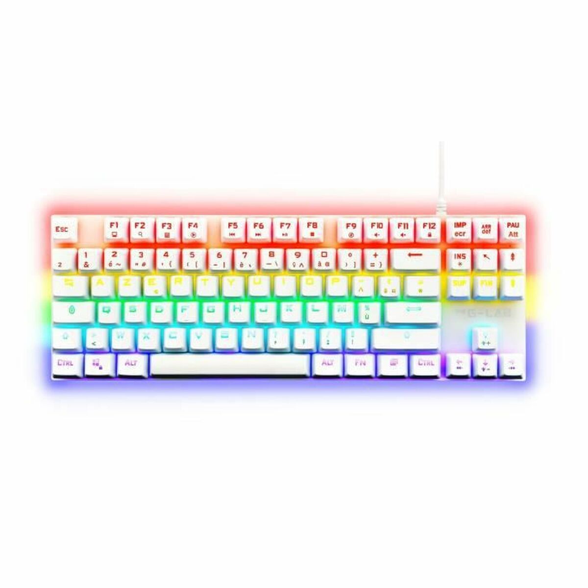Tastatură Gaming The G-Lab Mercury AZERTY Alb - Tehnică de calcul, Accesorii