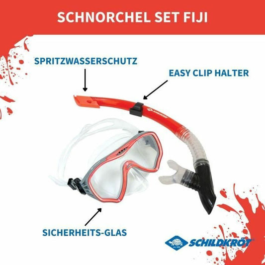Ochelari de Scufundare cu Tub Schildkröt Roșu Gri Mărime unică - Sport și în aer liber, Sporturi acvatice