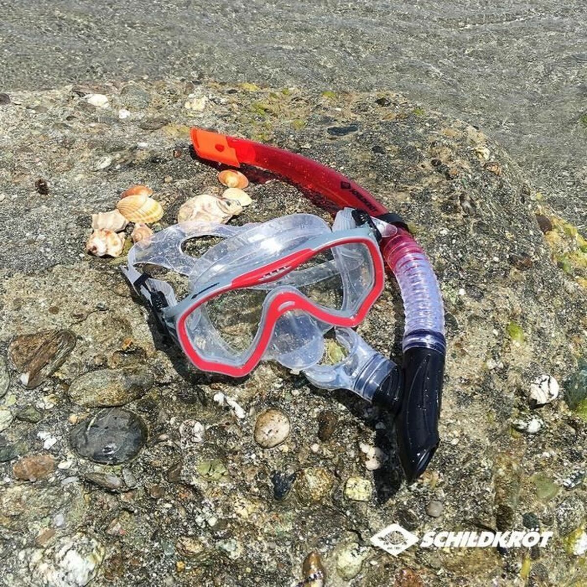 Ochelari de Scufundare cu Tub Schildkröt Roșu Gri Mărime unică - Sport și în aer liber, Sporturi acvatice