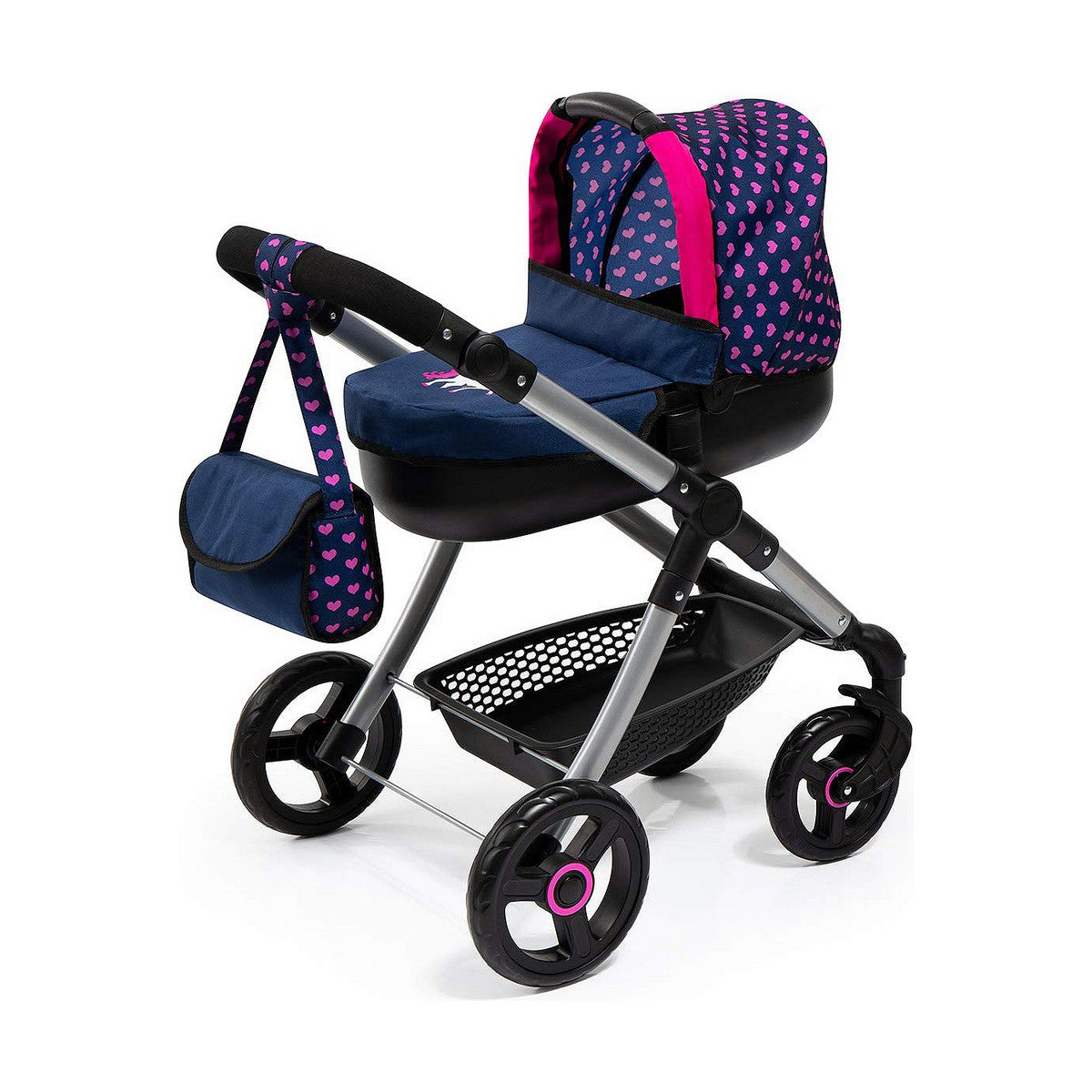 Cărucior pentru Păpuși Reig Stule Pram Bleumarin 63 cm - Jucarii si jocuri, Păpuși și accesorii