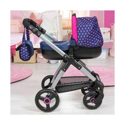 Cărucior pentru Păpuși Reig Stule Pram Bleumarin 63 cm - Jucarii si jocuri, Păpuși și accesorii