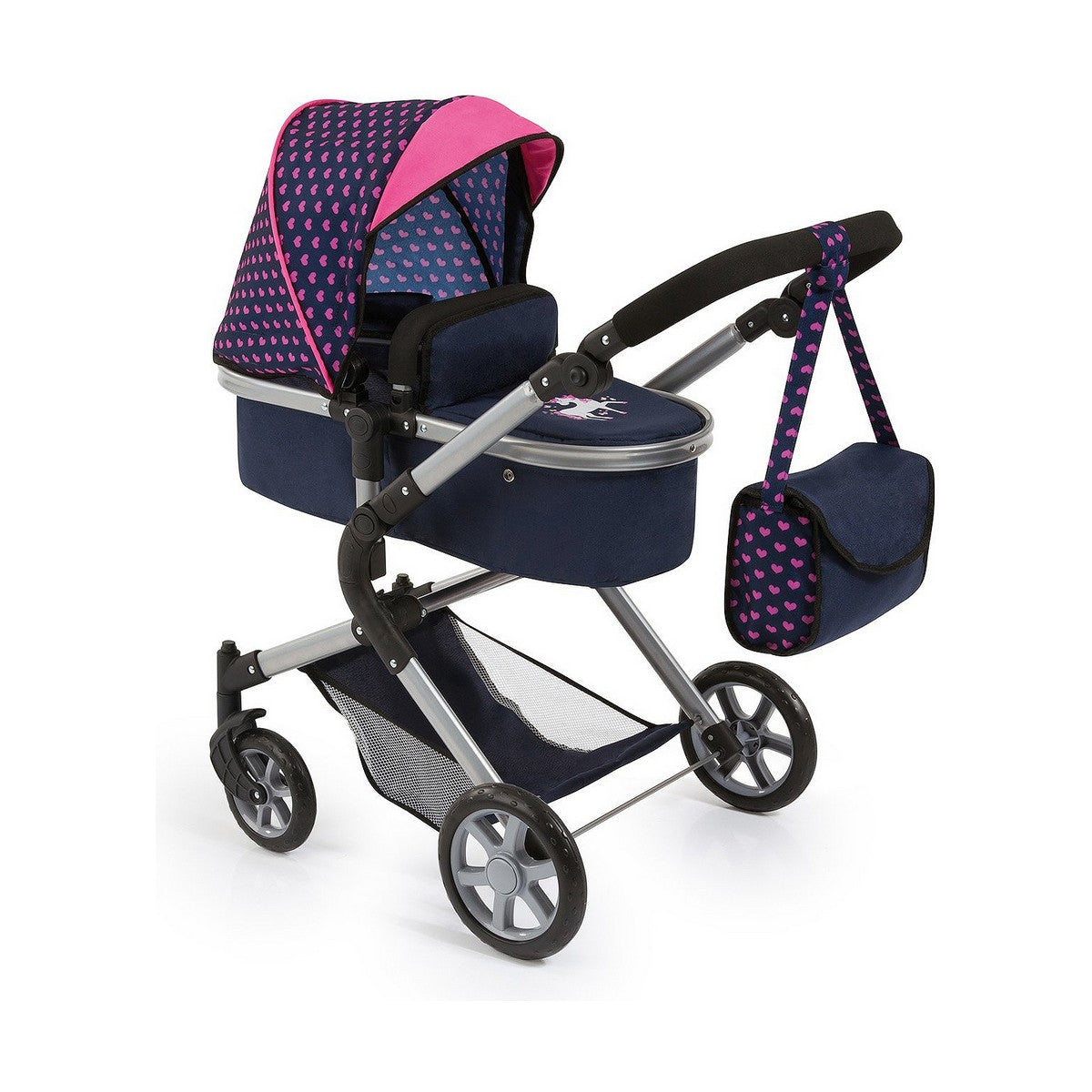 Cărucior pentru Păpuși Reig Combi Neo Pro Bleumarin 63 cm - Jucarii si jocuri, Păpuși și accesorii