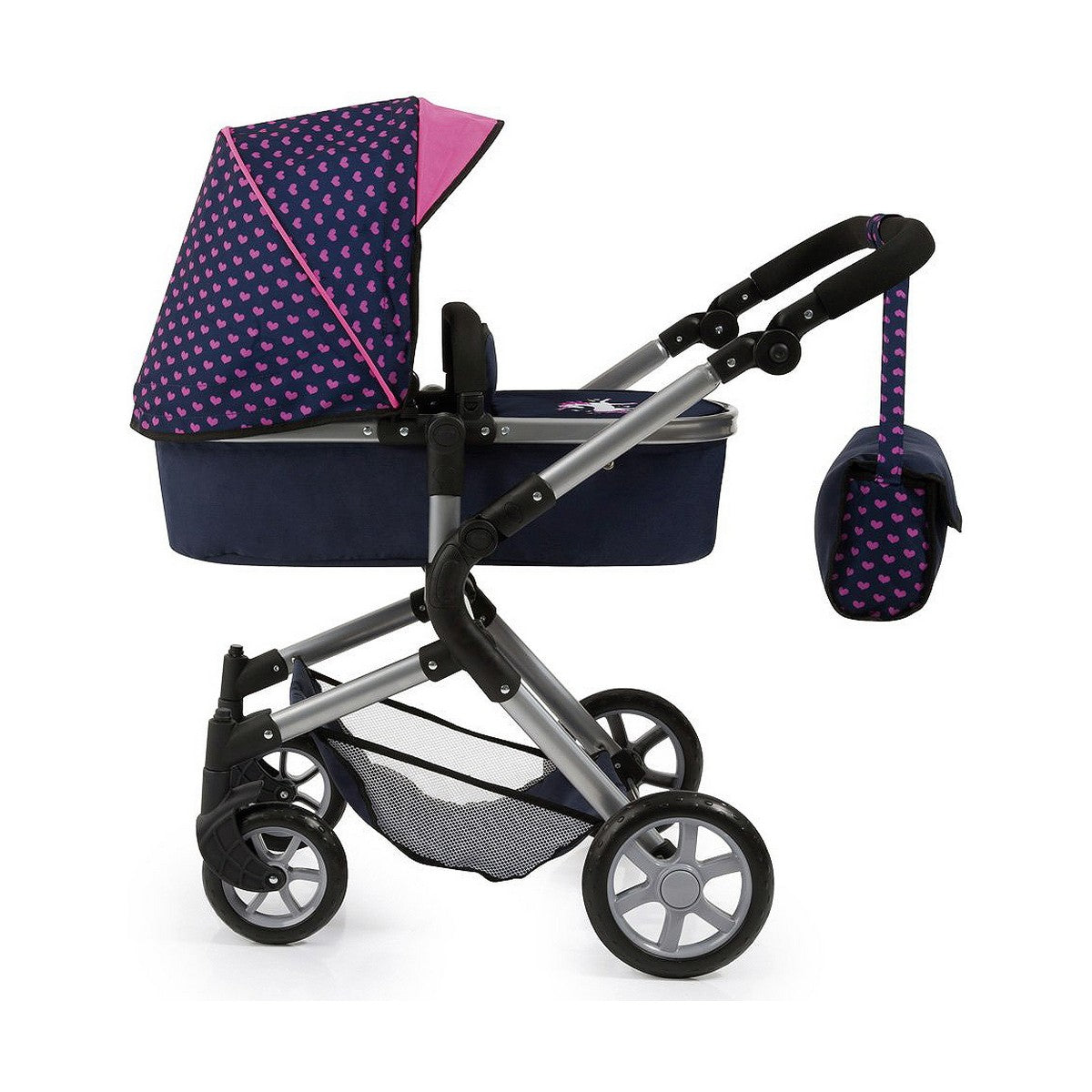 Cărucior pentru Păpuși Reig Combi Neo Pro Bleumarin 63 cm - Jucarii si jocuri, Păpuși și accesorii