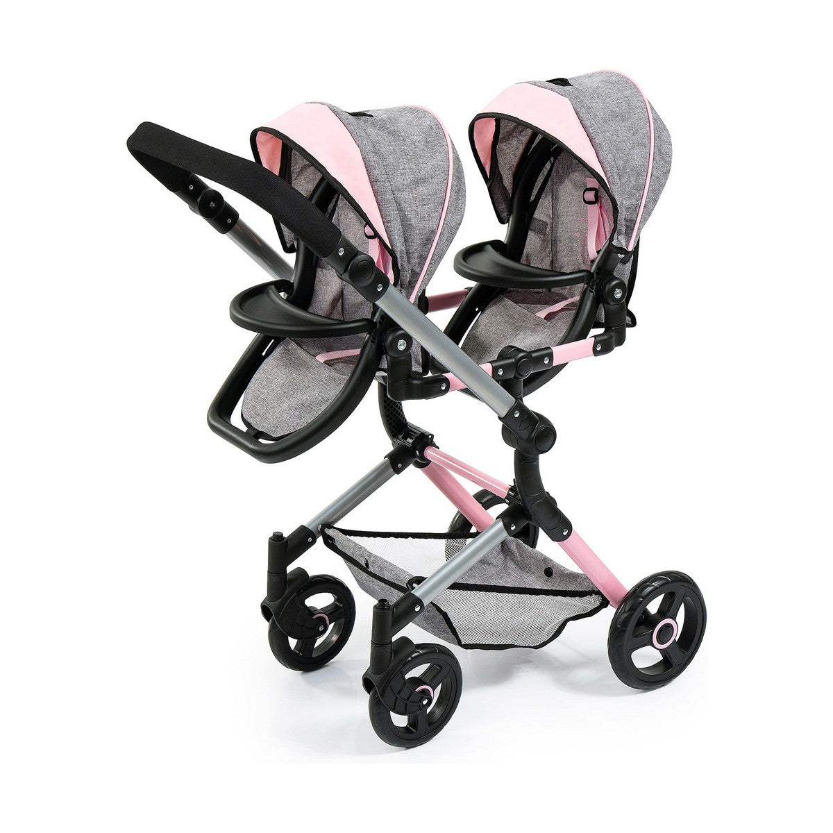 Cărucior pentru Păpuși Reig Gri 81 cm Geamănă - Jucarii si jocuri, Păpuși și accesorii