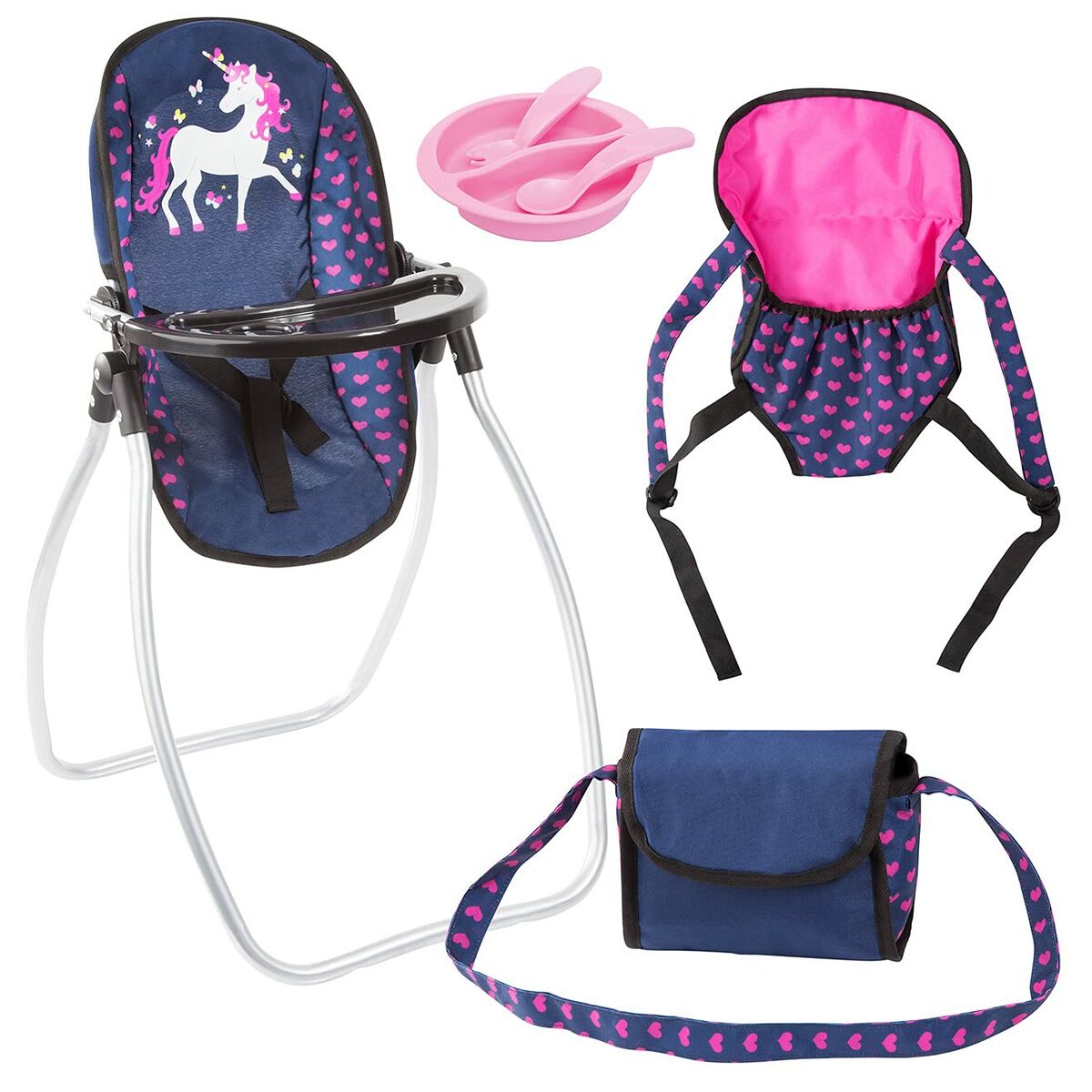 Accesorii pentru papusi Reig Roz Bleumarin 9 în 1 - Jucarii si jocuri, Păpuși și accesorii