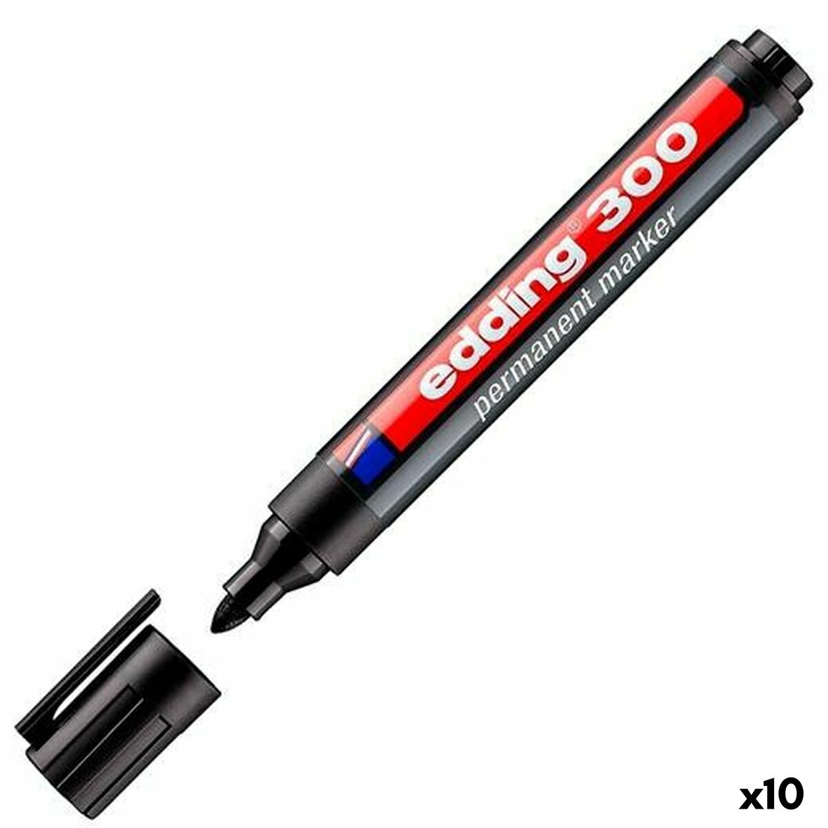 Marker permanent Edding 300 Negru (10 Unități) - Birou și papetărie, Pixuri, creioane și articole de scris