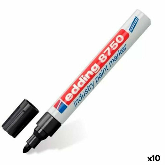Marker permanent Edding 8750 Negru (10 Unități) - Birou și papetărie, Pixuri, creioane și articole de scris