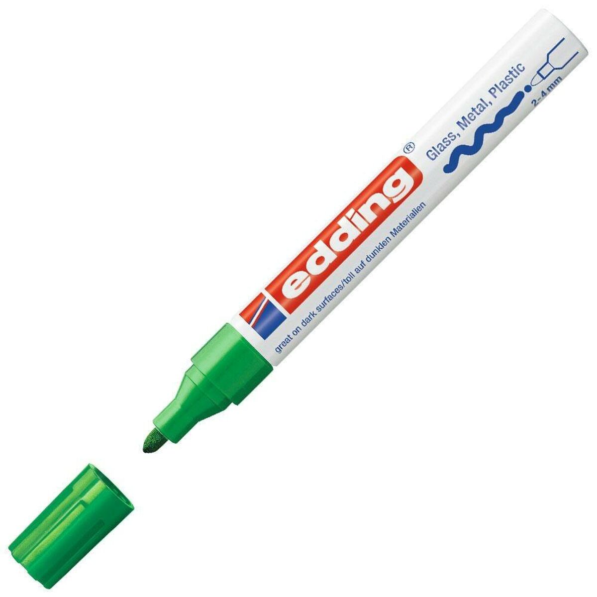 Marker permanent Edding 750 Verde (10 Unități) - Birou și papetărie, Pixuri, creioane și articole de scris