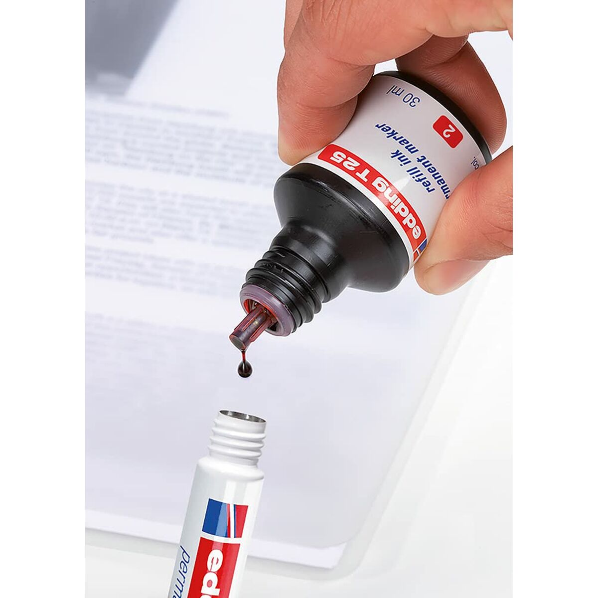 Marker permanent Edding Nº 1 Negru (10 Unități) - Birou și papetărie, Pixuri, creioane și articole de scris