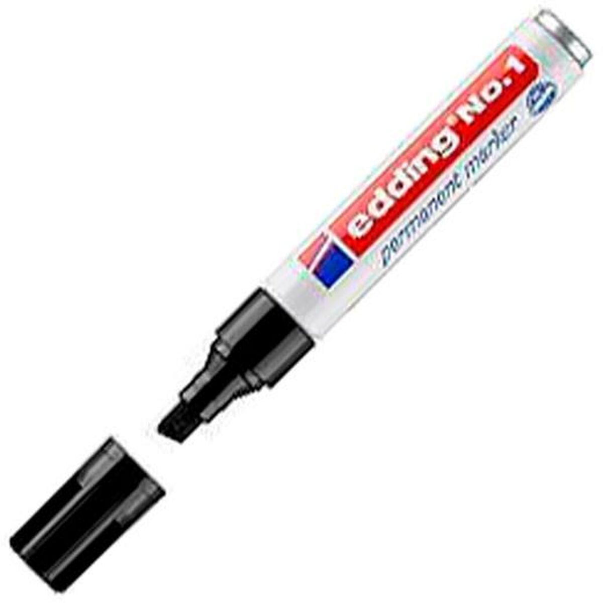 Marker permanent Edding Nº 1 Negru (10 Unități) - Birou și papetărie, Pixuri, creioane și articole de scris